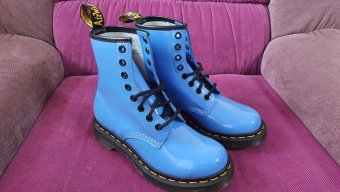 Ghete trendy full piele naturala Dr. Martens Patent Lamper
