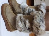 CIZME PIELE NATURALA SI BLANA DE IEPURE IMBLANITE MADE IN ITALY
