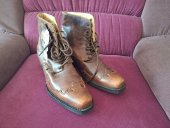 Ghete premium, cowboy, ciucate full piele Stars & Stripes